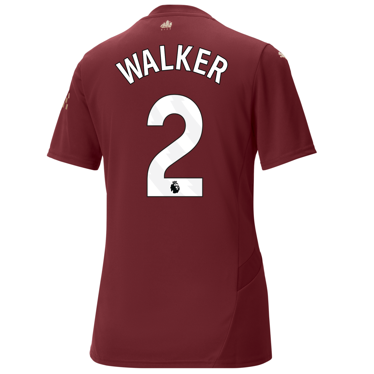 womens manchester city third jersey burgundy 202425 with walker 2 printing | Offizieller Manchester City Store